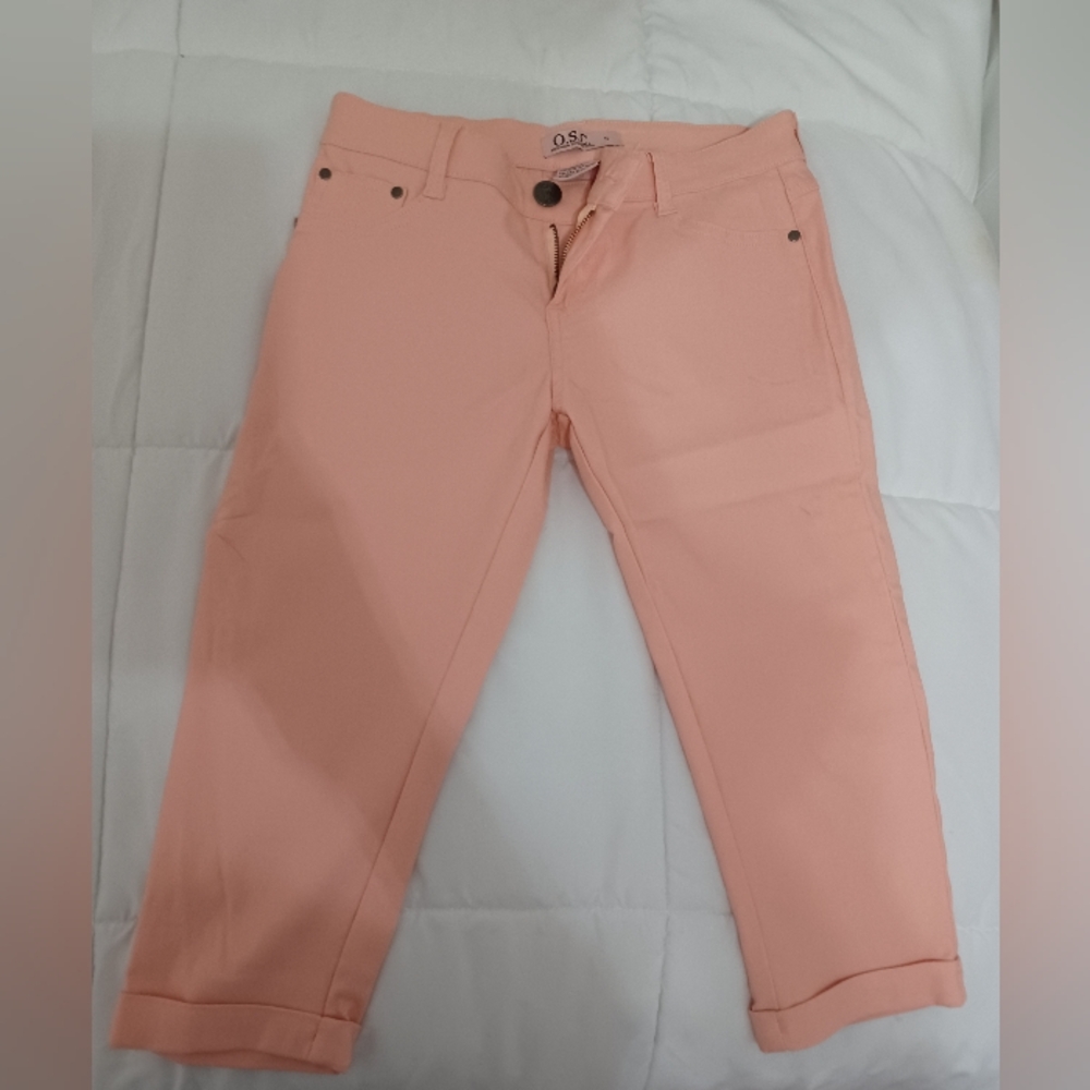 Peach jean capri pants size small size 1 womens petite casual wear